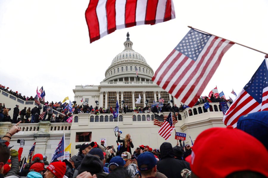 In this Jan. 6, 2021 file photo, supporters of President Donald Trump gather outside the U.S. Capitol in Washington. (Photo/Shafkat Anowar/Associated Press)