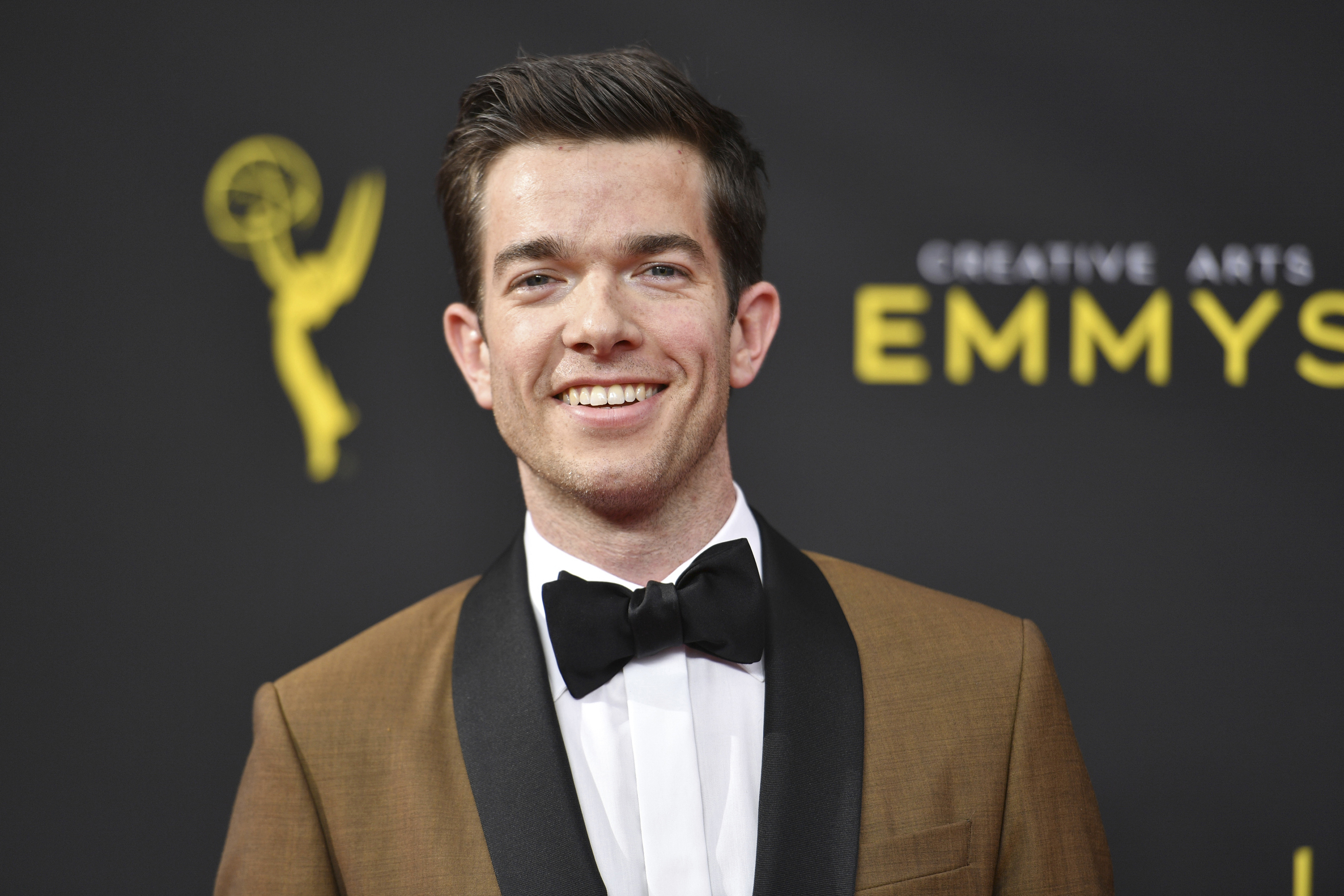 John Mulaney arrives at night one of the Creative Arts Emmy Awards on Sept. 14, 2019, in Los Angeles. A file obtained by The Associated Press shows the U.S. Secret Service investigated John Mulaney, but found no wrongdoing in a joke the comedian made on “Saturday Night Live” in February 2020. (Photo by Richard Shotwell/Invision/AP, File)