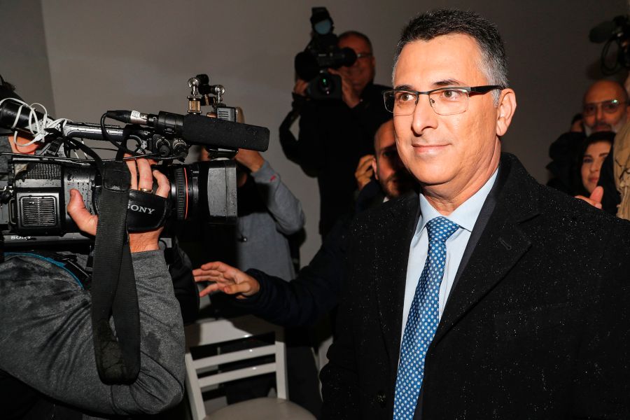 Gideon Saar, Israeli Member of Knesset for Likud, arrives to cast his ballot during a primary election vote to elect the party chairman, in the coastal city of Tel Aviv, on December 26, 2019.(Jack Guez/AFP via Getty Images)