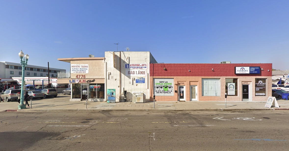 A Google Maps image shows KT Alterations & Gifts, located in a strip mall on El Cajon Boulevard and 48th Street in San Diego. The business shut down as an alleged illegal gambling site during an Oct. 15 raid.