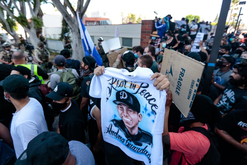 The fatal shooting of Andres Guardado by a Los Angeles County sheriff’s deputy drew national attention and weeks of protests. (Jason Armond / Los Angeles Times)