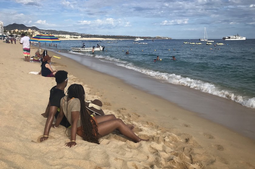 Brandon Harris and Kirsten Jackson traveled from Houston to Los Cabos, Mexico, in December.(Kate Linthicum / Los Angeles Times)