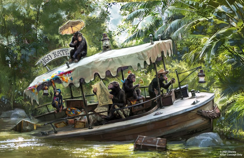 Concept art for updates coming to the Jungle Cruise attraction at Disneyland and Florida’s Walt Disney World. (Walt Disney Imagineering via L.A. Times)