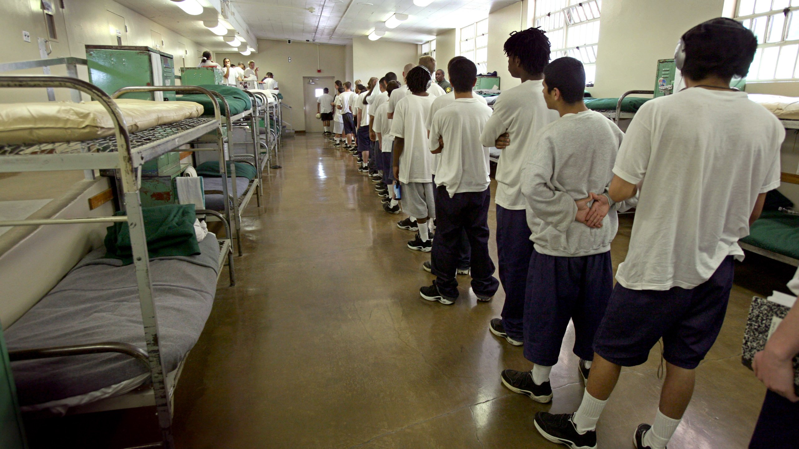 Inmates at the O.H. Close Youth Correctional Facility in Stockton.(Steve Yeater / Associated Press)