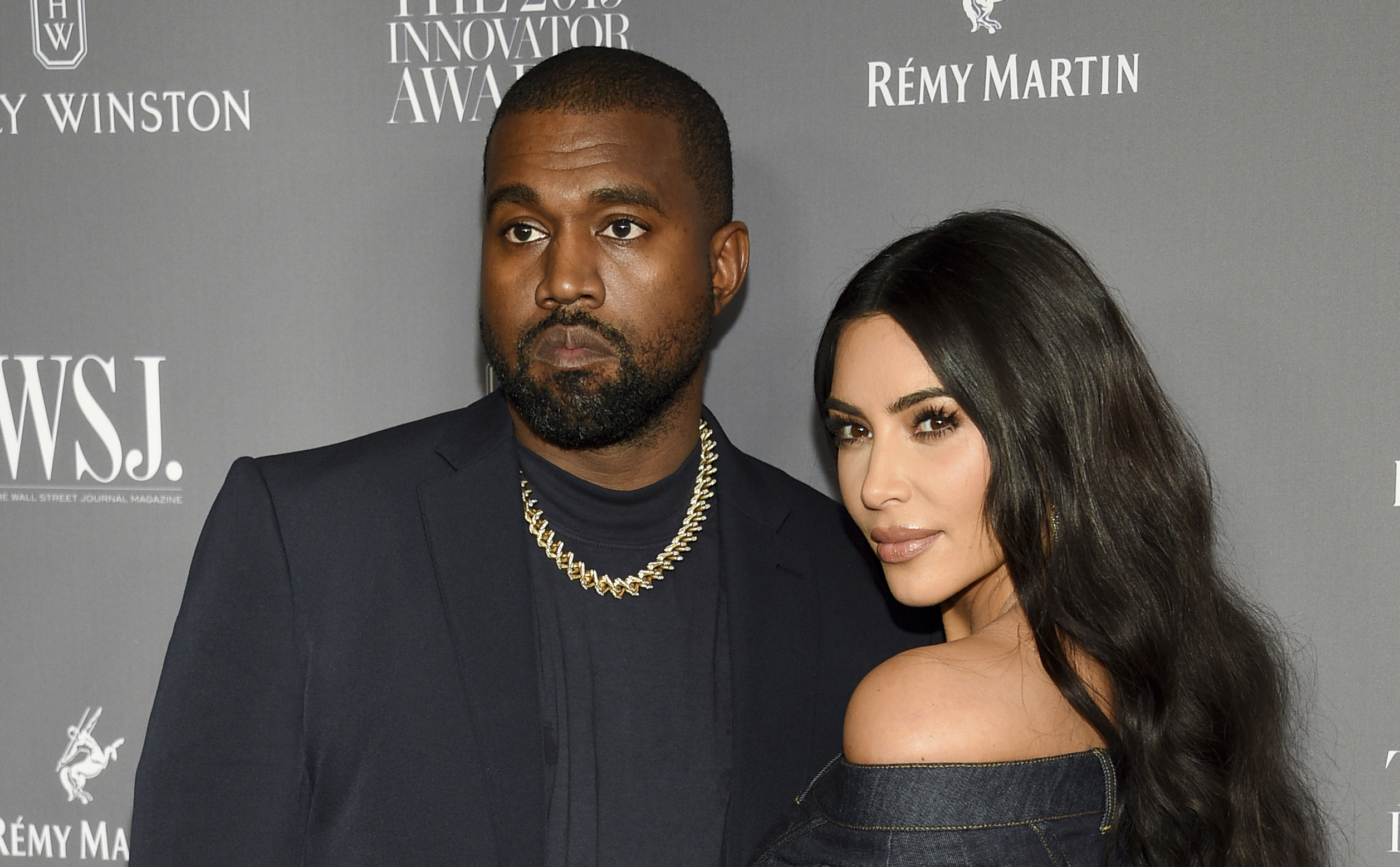 Kanye West, left, and Kim Kardashian attend the WSJ. Magazine Innovator Awards on Nov. 6, 2019, in New York. (Evan Agostini/Invision/AP, File)