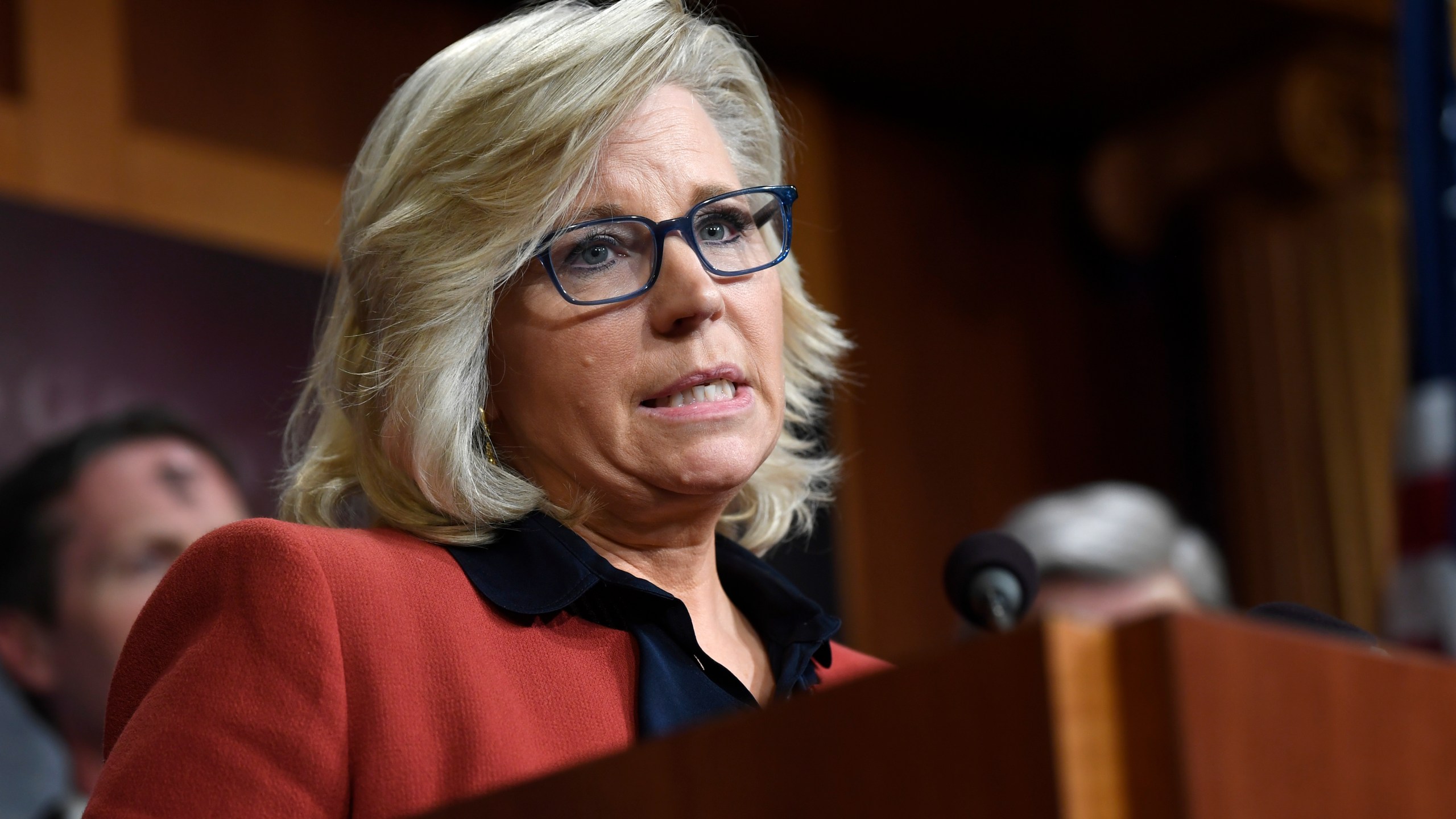 In this March 6, 2019, file photo, Rep. Liz Cheney, R-Wyo., speaks during a news conference on Capitol Hill in Washington. (AP Photo/Susan Walsh)