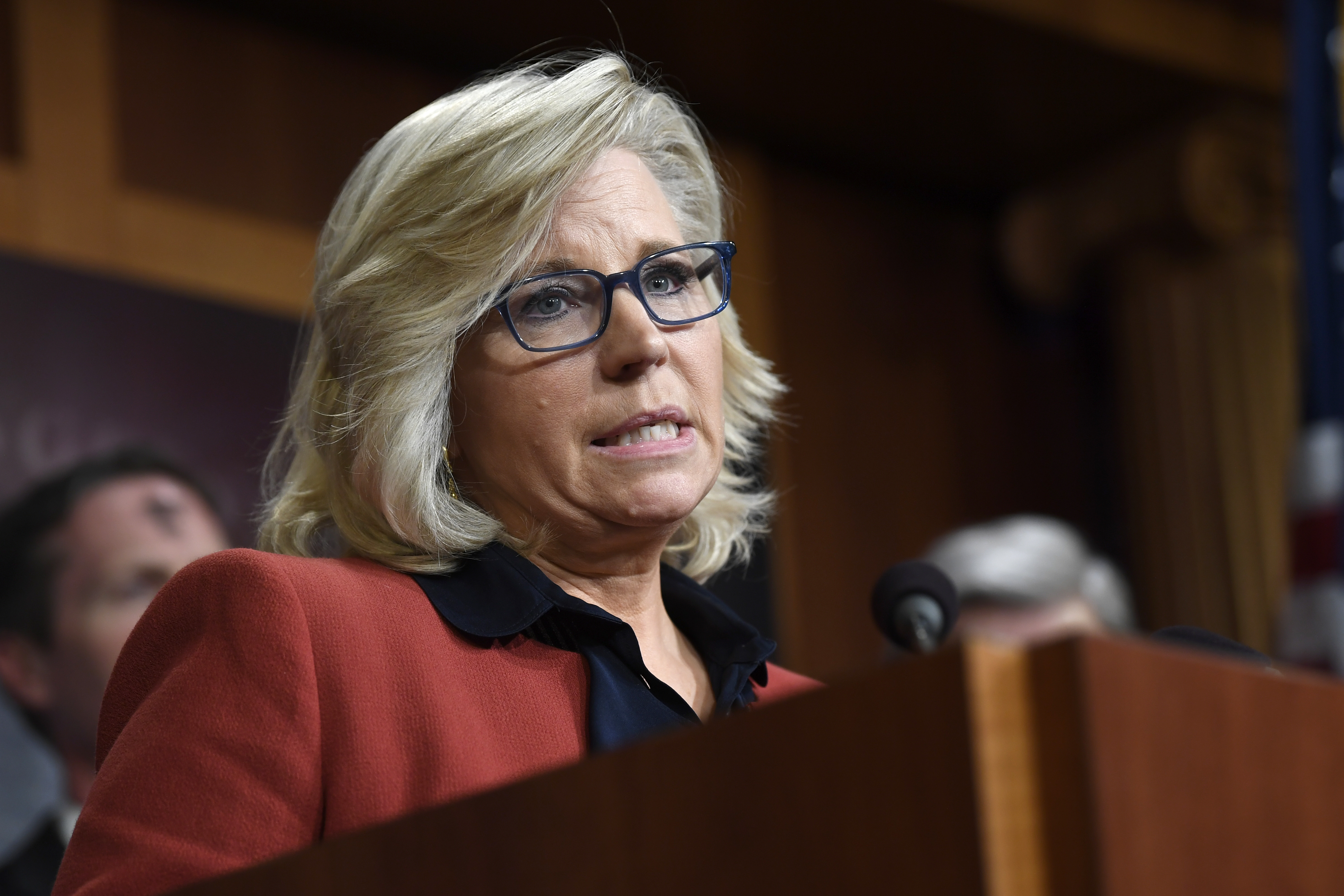 In this March 6, 2019, file photo, Rep. Liz Cheney, R-Wyo., speaks during a news conference on Capitol Hill in Washington. (AP Photo/Susan Walsh)