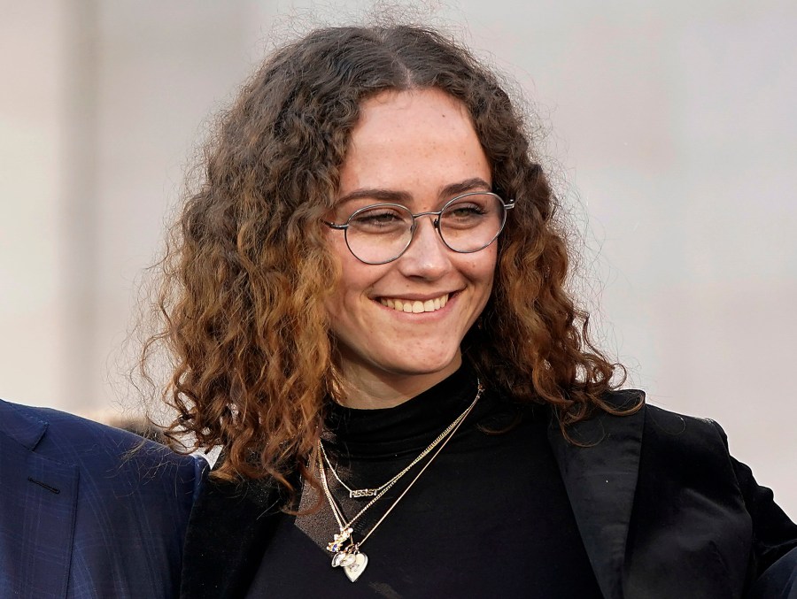 Ella Emhoff appears at a rally for her stepmother Sen. Kamala Harris, announcing Harris' presidential campaign in Oakland, Calif., on Jan. 27, 2019. (AP Photo/Tony Avelar, File)