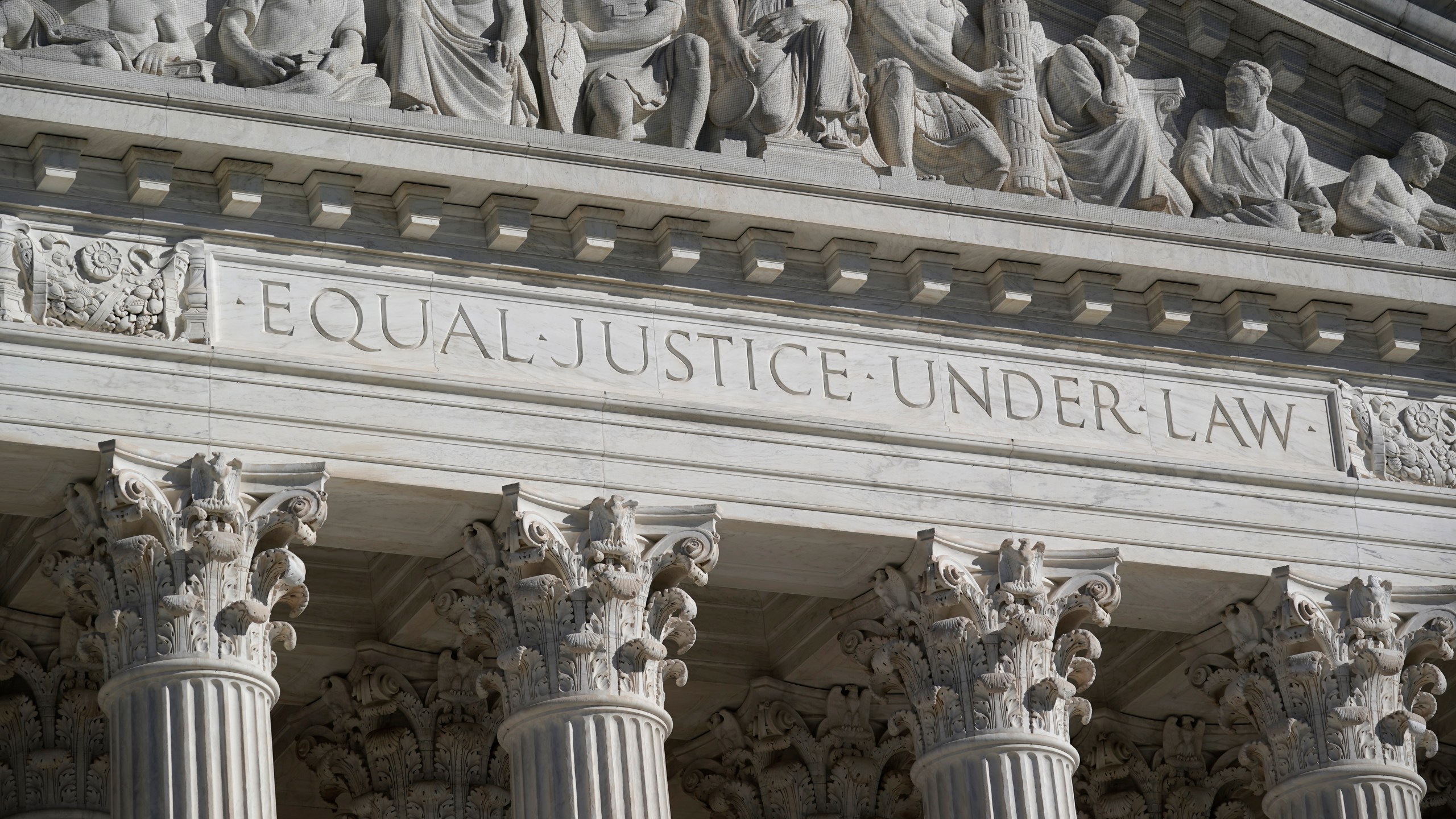 This Nov. 4, 2020 file photo shows the Supreme Court in Washington. (AP Photo/J. Scott Applewhite)