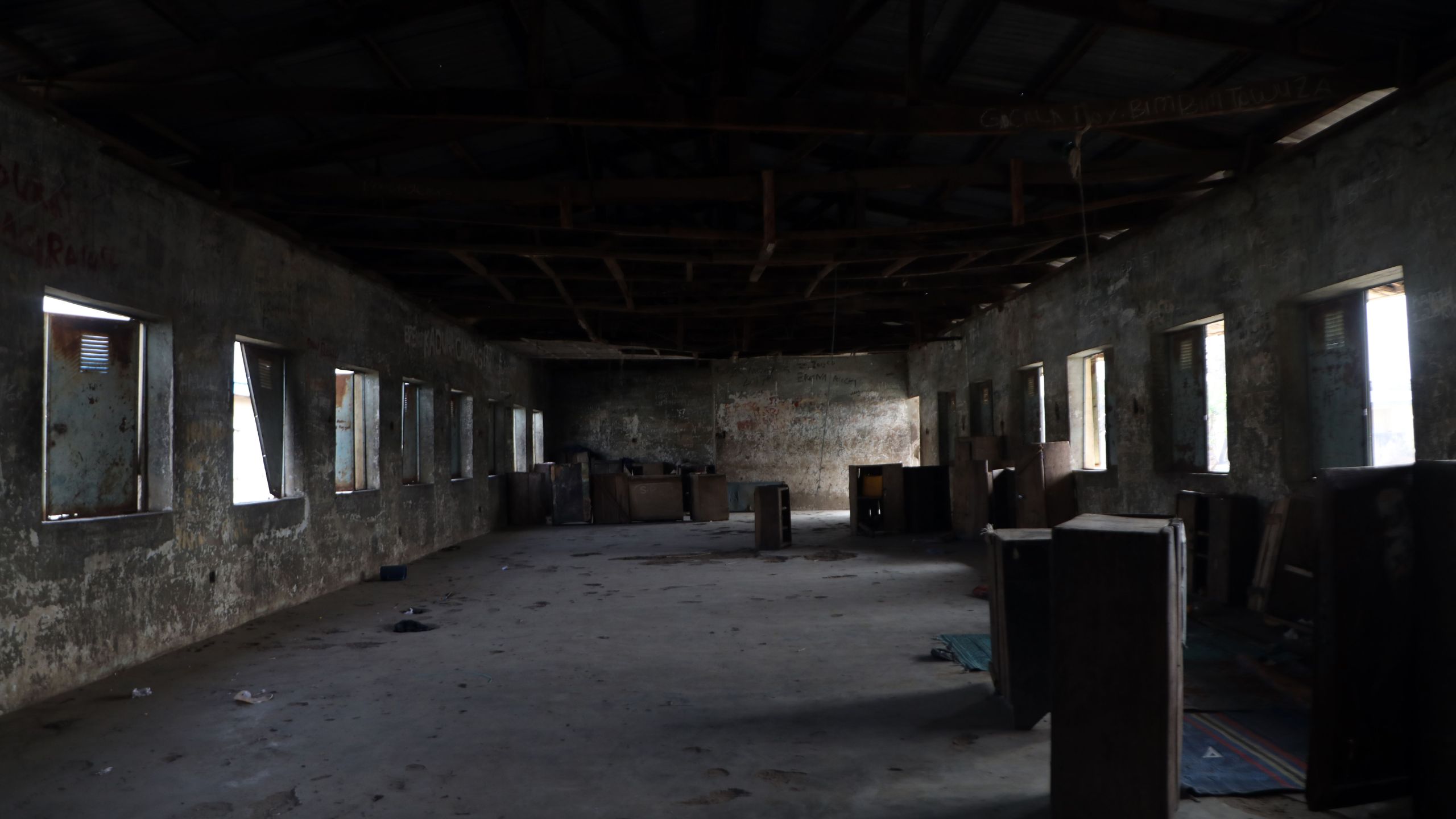 An empty dormitory inside Government Science College where gunmen kidnapped dozens of students and staffs, in Kagara, Rafi Local Government Niger State, Nigeria on Feb. 18, 2021. (Kola Sulaimon / AFP via Getty Images)