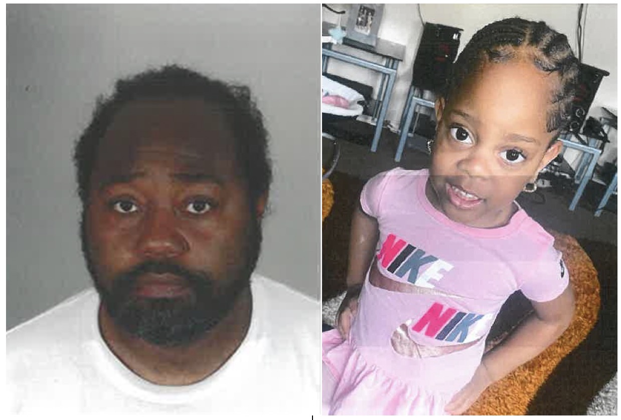 The Los Angeles Police Department’s Southeast Division and the Department of Children and Family Services is asking for the public’s help finding 3-year-old Nevaeh Wisner (left) and her biological father Freddie Lee Wisner Jr. (LAPD)