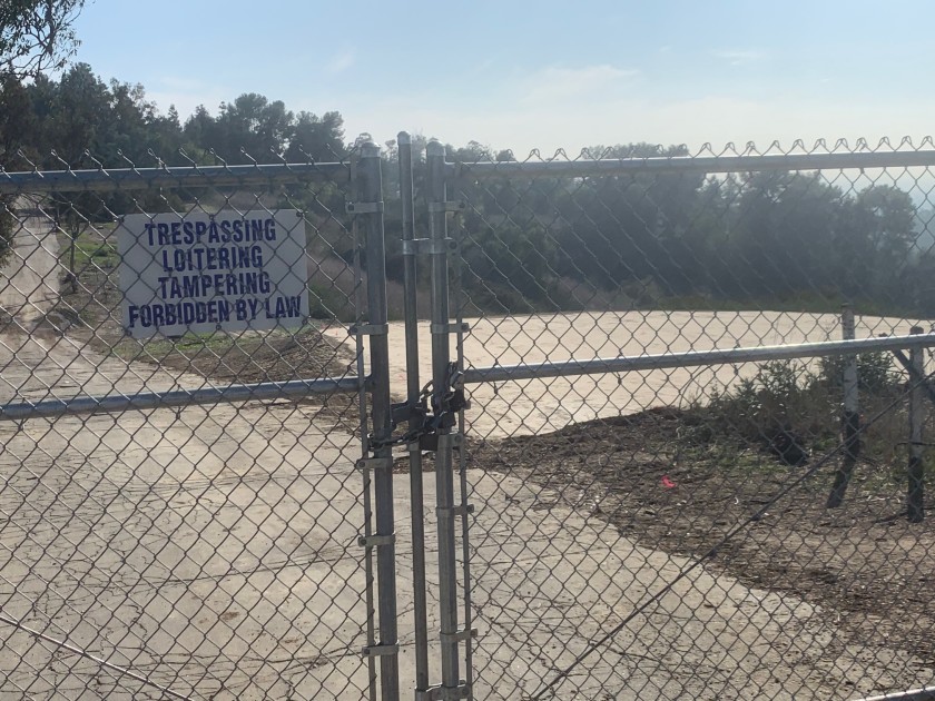 A plot of land near Los Angeles County Sheriff Alex Villanueva’s home is seen leveled in this undated photo. (Alene Tchekmedyian / Los Angeles Times)