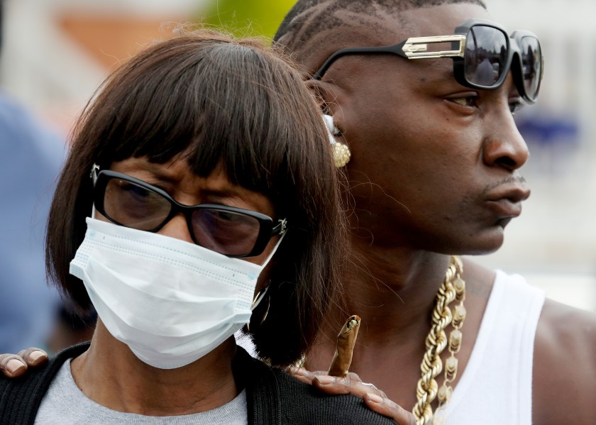 Fletcher Fair, left, the aunt of Dijon Kizzee, is seen in an undated photo. (Luis Sinco / Los Angeles Times)