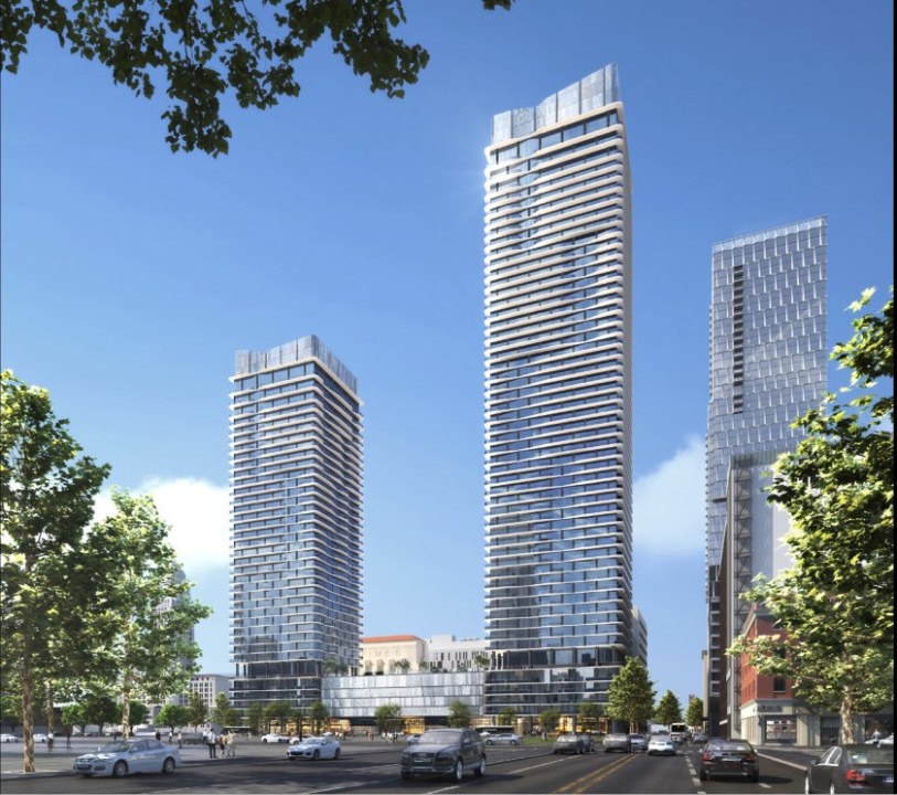 The Los Angeles City Council backed a proposal for a developer to erect two high-rise towers at the site of the old Los Angeles Times building in downtown L.A. (SCB Architects via Los Angeles Times)