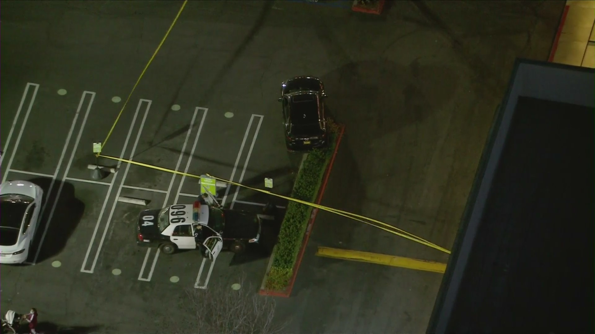 Authorities are searching for a suspect who ran inside a store at a shopping plaza in Inglewood following a brief pursuit that started in South Los Angeles Tuesday evening, officials said.