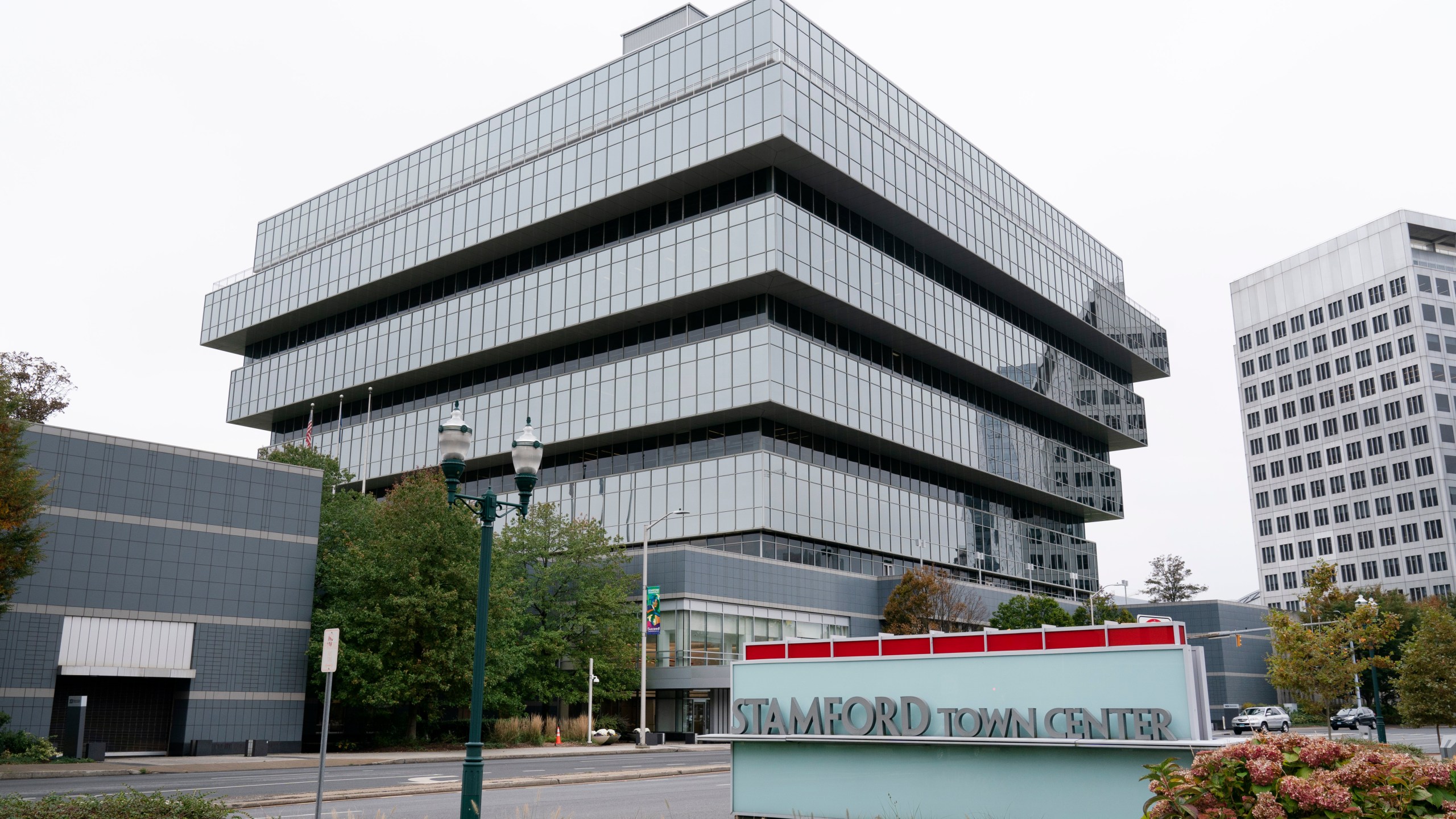 Purdue Pharma headquarters is seen in Stamford, Conn., on Oct. 21, 2020. (Mark Lennihan / Associated Press)