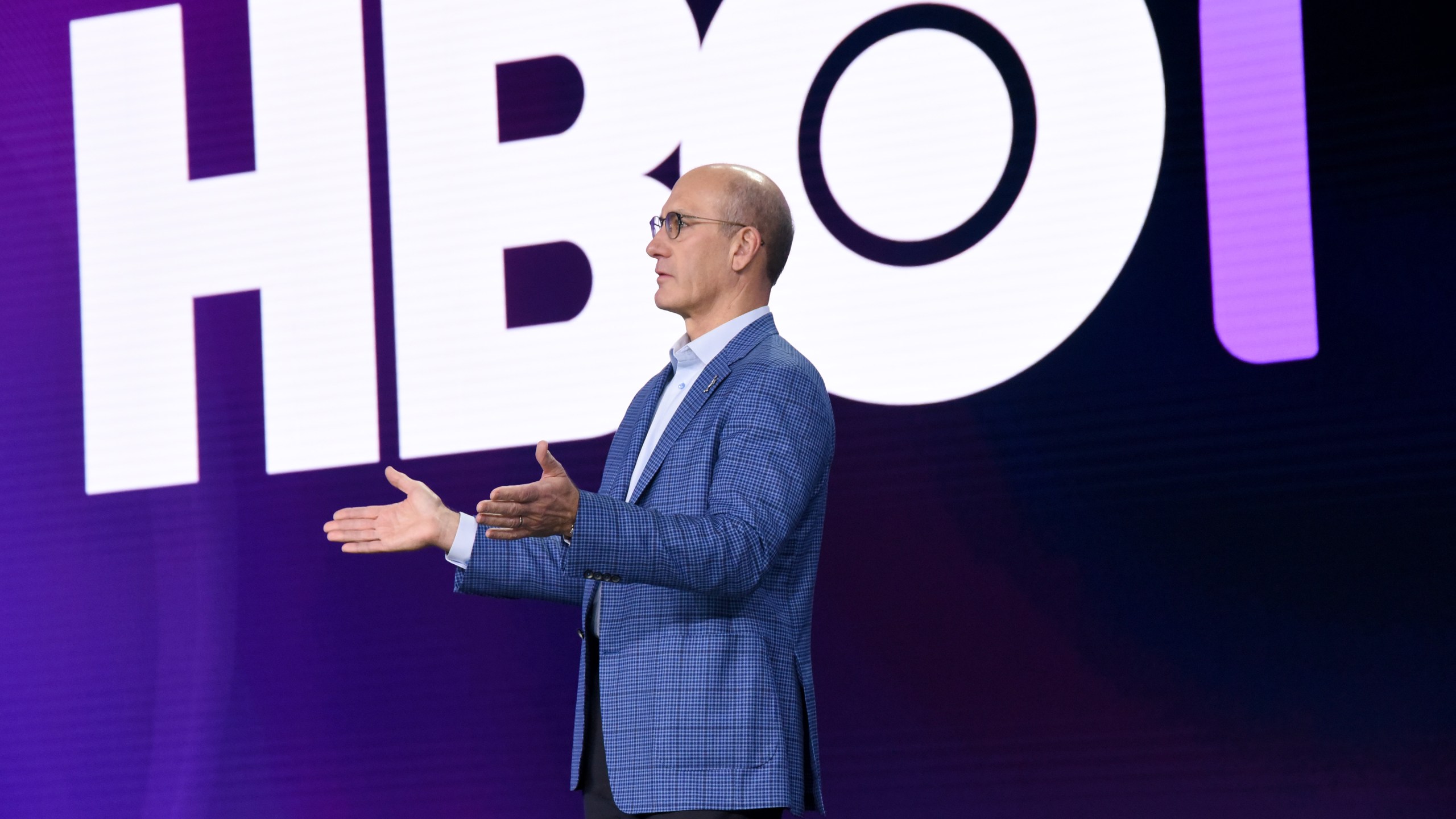 John Stankey, President and Chief Operating Officer of AT&T and Chief Executive Officer of WarnerMedia, speaks onstage at HBO Max WarnerMedia Investor Day Presentation at Warner Bros. Studios on Oct. 29, 2019 in Burbank, California. (Presley Ann/Getty Images for WarnerMedia)