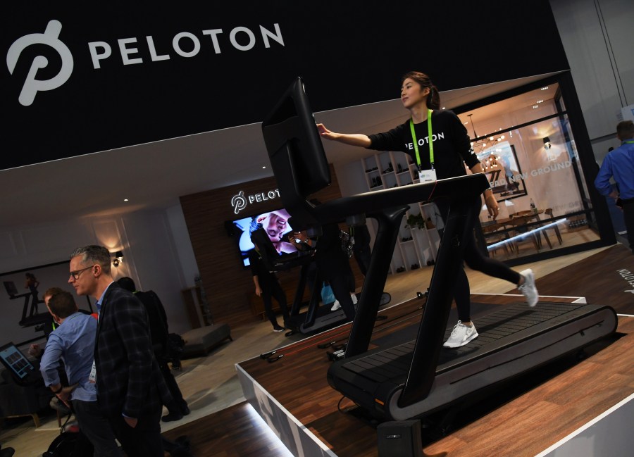 A Peloton Tread treadmill is seen at the Las Vegas Convention Center on Jan. 11, 2018 in Nevada. (Ethan Miller/Getty Images)