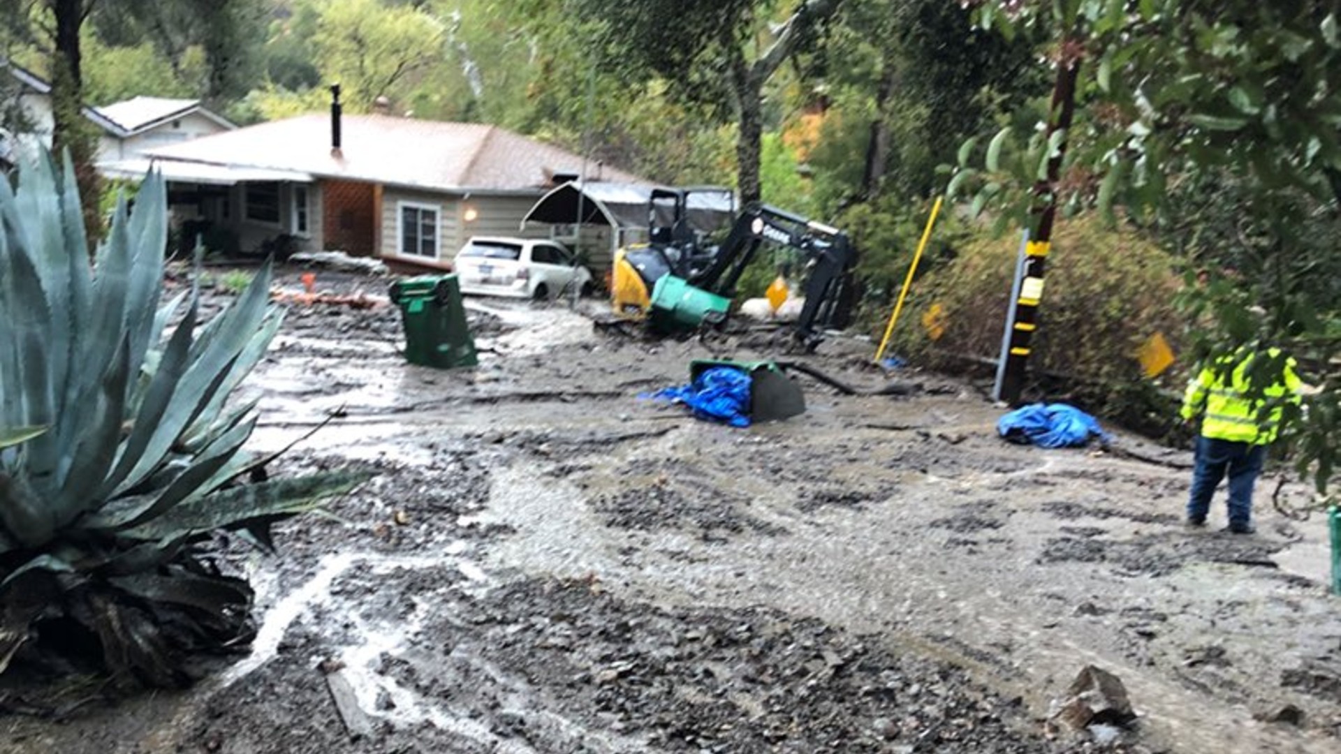 A mudslide hit Silverado Canyon on March 10, 2021. (OC Public Works)