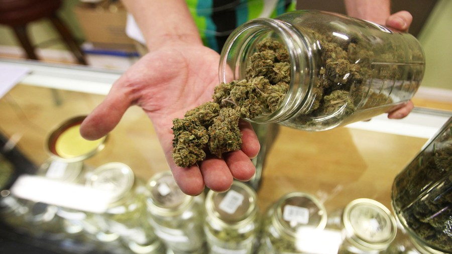 This undated file photo shows cannabis at a dispensary. (Getty Images)