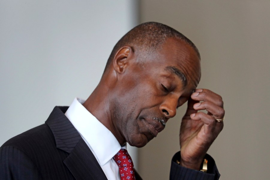 In this Thursday, Aug. 15, 2019, file photo, Broward Schools Superintendent Robert Runcie addresses the Marjory Stoneman Douglas Public Safety Commission, in Sunrise, Fla. Runcie was arrested Wednesday, April 21, 2021, by the Florida Department of Law Enforcement. An indictment says Runcie lied while testifying three weeks ago before a grand jury investigating circumstances surrounding the Feb. 14, 2018, shooting at Marjory Stoneman Douglas High School. (Susan Stocker/South Florida Sun-Sentinel via AP, File)