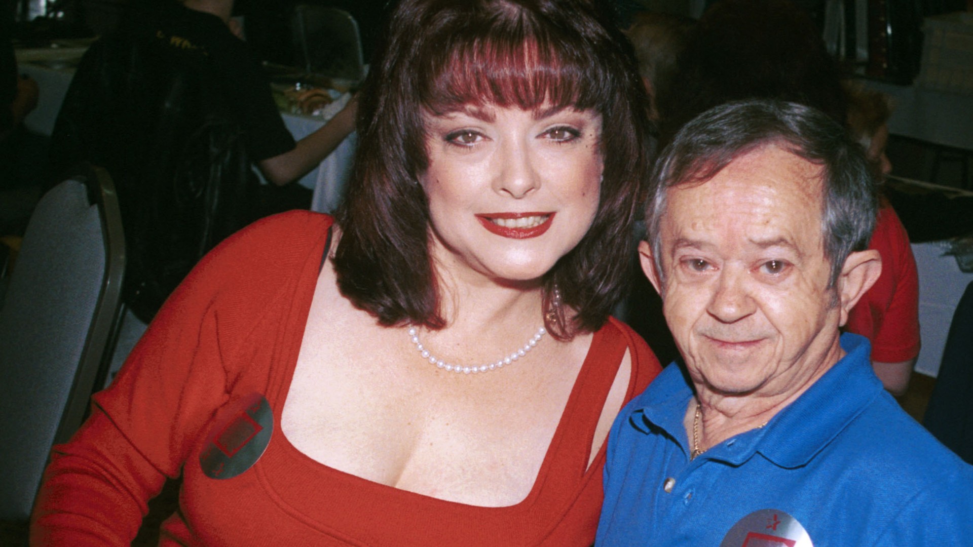 Actors Lisa Loring (Wednesday) and Felix Silla (Cousin Itt) from the mid-60's television series "The Addams Family" attend the "Hollywood Collectors and Celebrities Show" April 7, 2001 in North Hollywood, CA. (Photo by Newsmakers)