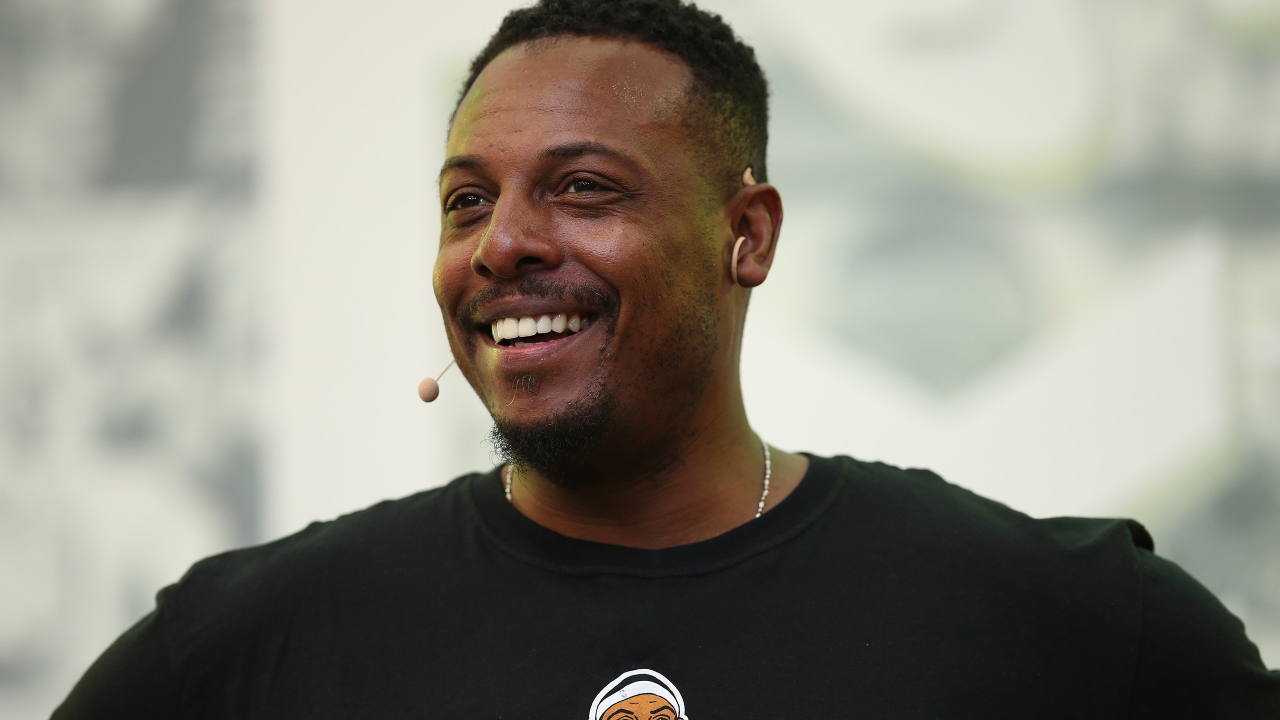 NBA legend Paul Pierce speaks during the NRL Grand Final Media Opportunity at Martin Place on Oct. 4, 2019, in Sydney, Australia. (Jason McCawley/Getty Images)