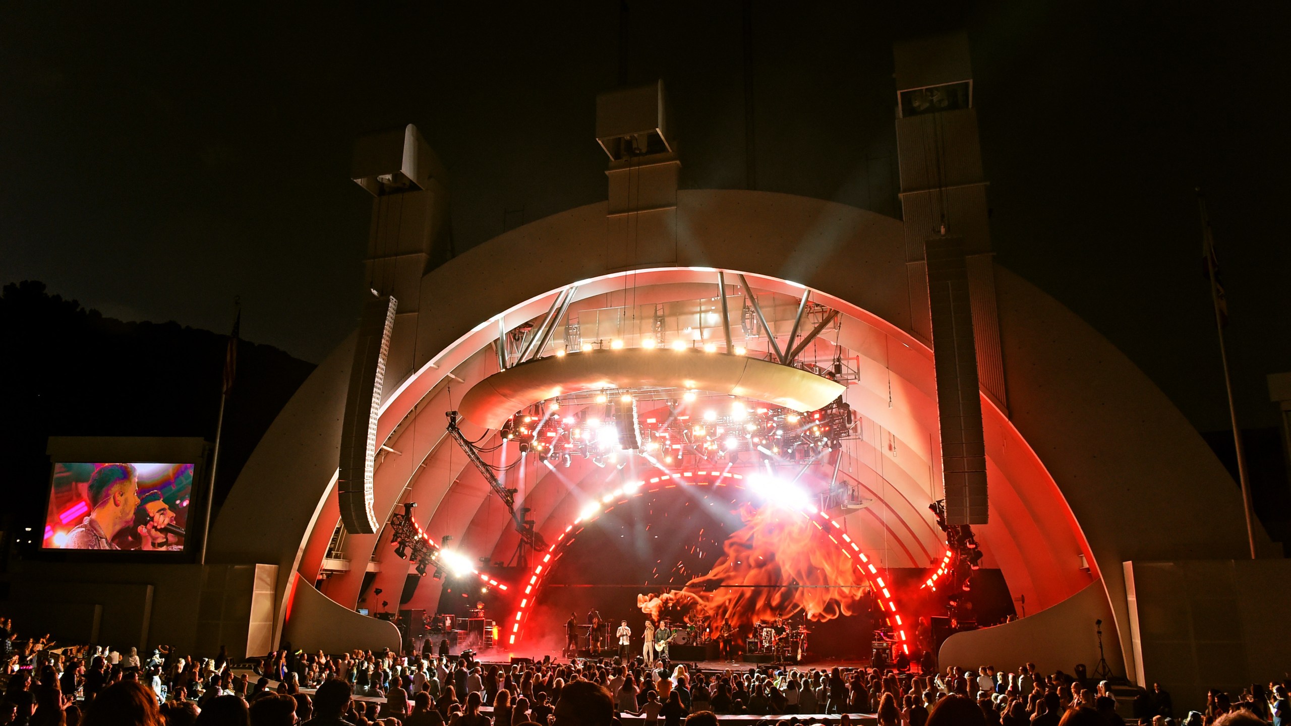 The Jonas Brothers perform at The Hollywood Bowl on Oct. 19, 2019 in Los Angeles. (Kevin Winter/Getty Images for RADIO.COM )