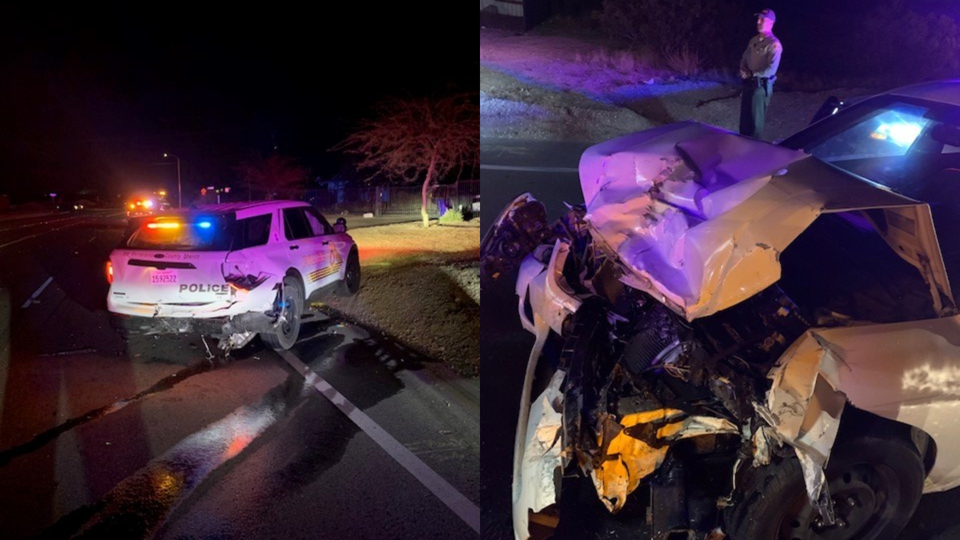 The San Bernardino Sheriff's Department released these photos of the Victorville crash site.