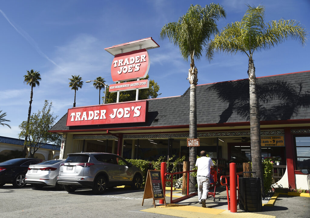 This file photo captures the exterior of the original Trader Joe's grocery store in Pasadena, Calif. (AP Photo/Chris Pizzello, File)