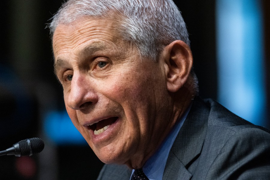 Dr. Anthony Fauci, director of the National Institute of Allergy and Infectious Diseases, speaks during a Senate Health, Education, Labor, and Pensions hearing to examine an update from Federal officials on efforts to combat COVID-19, Tuesday, May 11, 2021 on Capitol Hill in Washington. (Jim Lo Scalzo/Pool via AP)