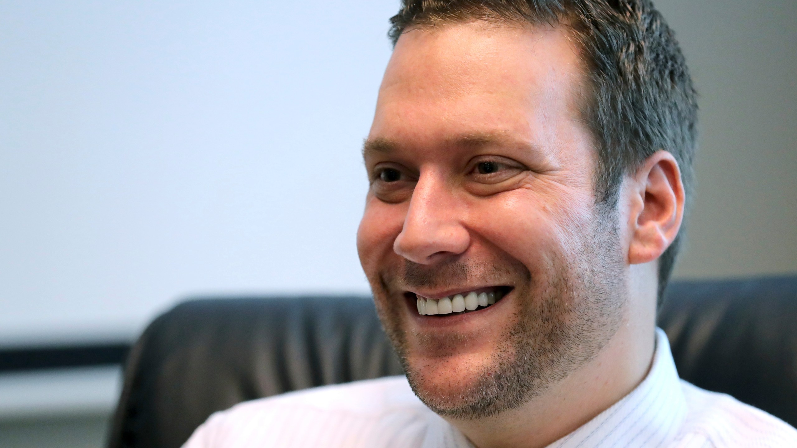 In this Sept. 30, 2019, file photo, Seminole County Tax Collector Joel Greenberg talks to the Orlando Sentinel during an interview at his office in Lake Mary, Fla. (Joe Burbank/Orlando Sentinel via Associated Press)