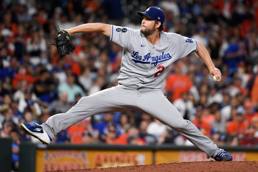 os Angeles Dodgers starting pitcher Clayton Kershaw delivers during the sixth inning of a baseball game against the Houston Astros on May 25, 2021, in Houston. (AP Photo/Eric Christian Smith)