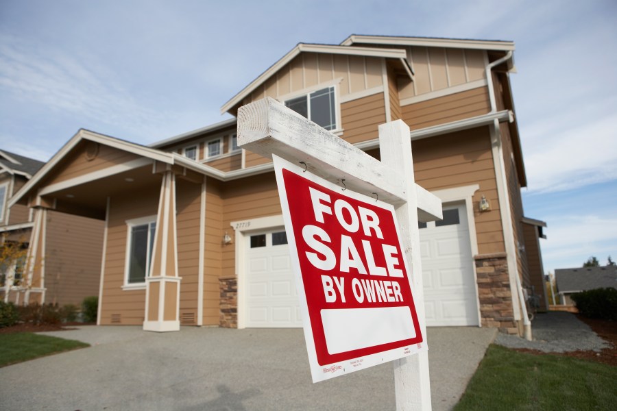 A "for sale" sign is seen outside a home in this undated file photo. (Getty Images)