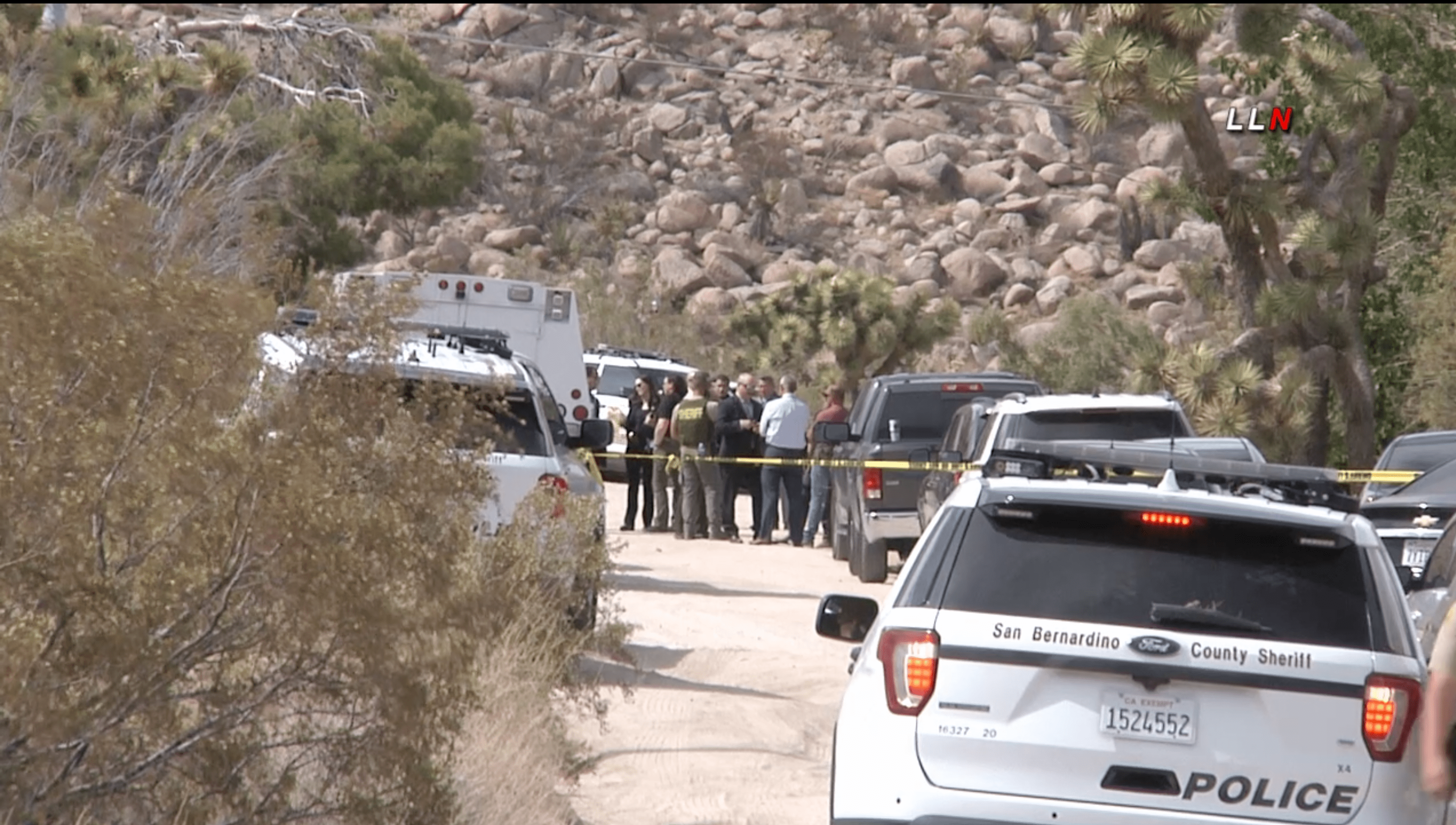 A San Bernardino County sheriff's deputy was shot on May 31, 2021, while trying to track down a driver who led authorities on a pursuit in Yucca Valley before running into the desert. (LoudLabs)