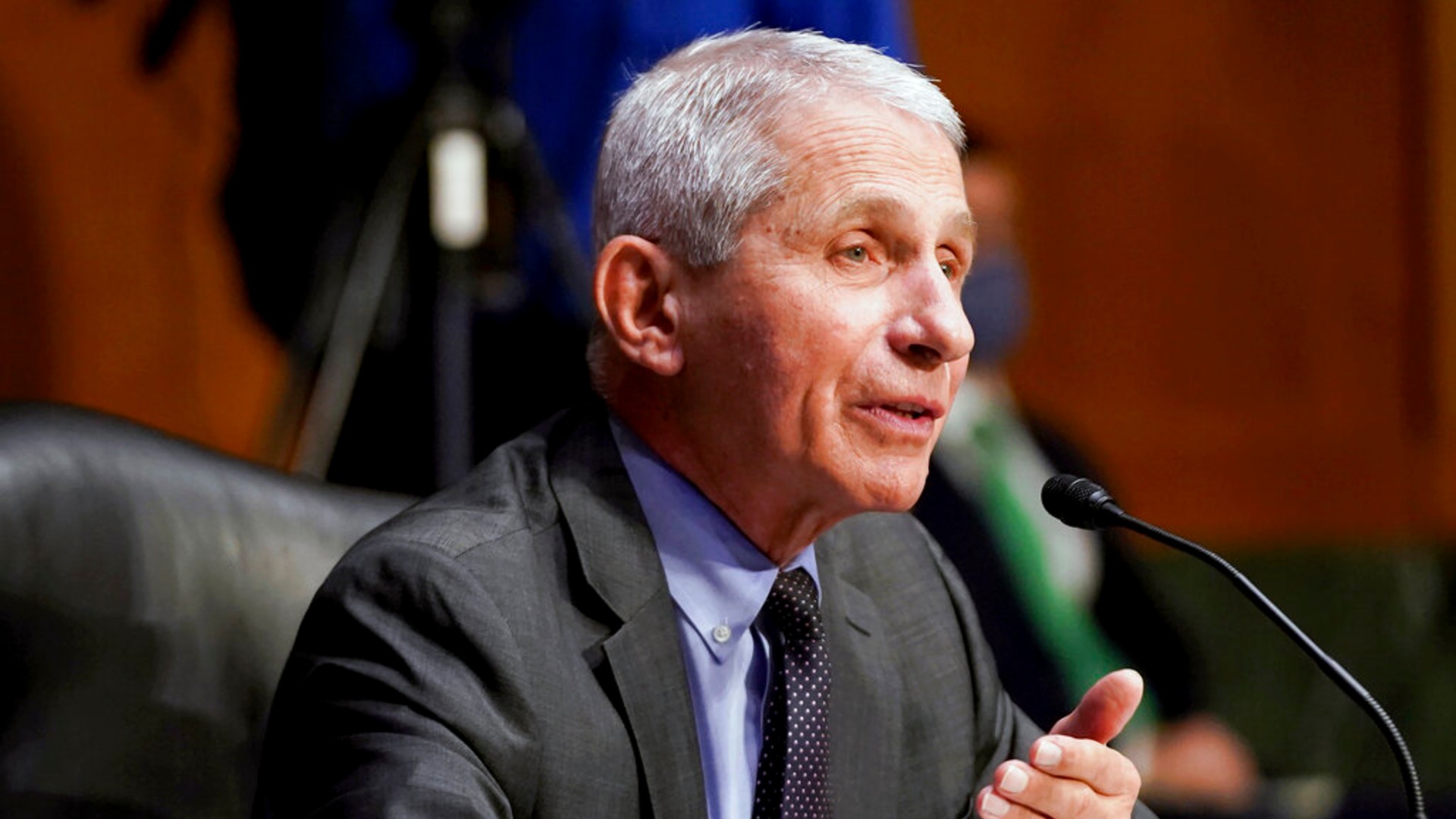 Dr. Anthony Fauci testifies during a Senate Health, Education, Labor, and Pensions hearing on efforts to combat COVID-19, Tuesday, May 11, 2021 on Capitol Hill in Washington. (Jim Lo Scalzo/Pool via AP)