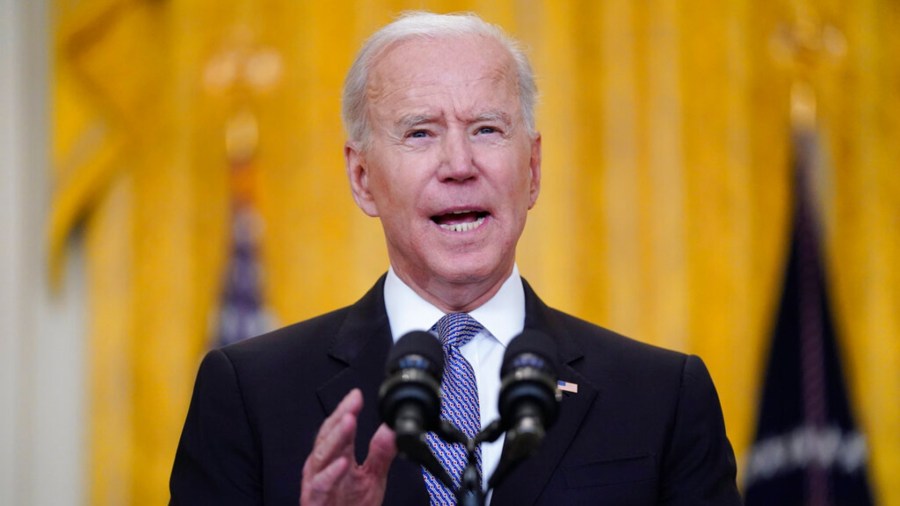 President Joe Biden speaks about distribution of COVID-19 vaccines, in the East Room of the White House, Monday, May 17, 2021, in Washington. (AP Photo/Evan Vucci)