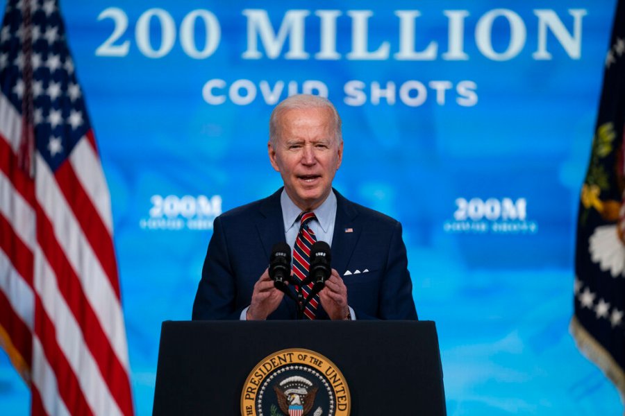 In this April 21, 2021, file photo, President Joe Biden speaks about COVID-19 vaccinations at the White House, in Washington. (AP Photo/Evan Vucci, File)