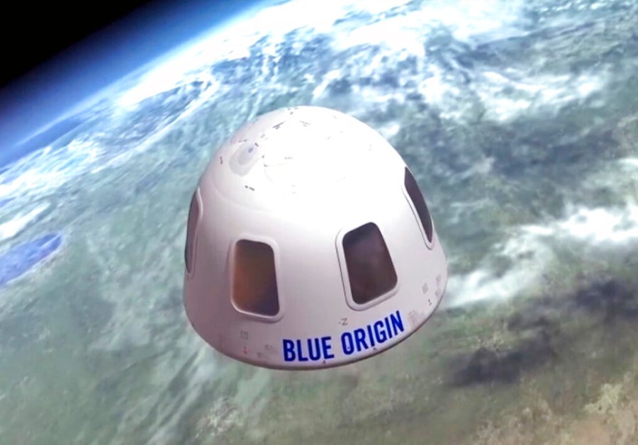 This undated file illustration provided by Blue Origin shows the capsule that the company aims to take tourists into space. (Blue Origin via AP, File)