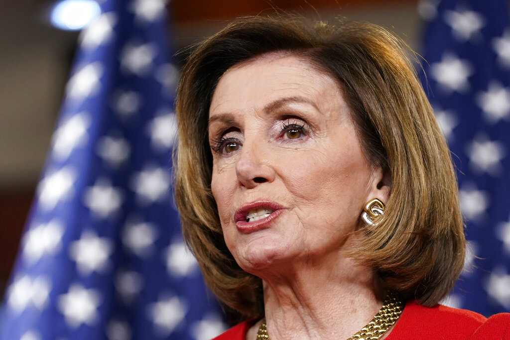 In this May 13, 2021, file photo, House Speaker Nancy Pelosi of Calif., speaks during a news conference on Capitol Hill in Washington. (AP Photo/Susan Walsh, File)