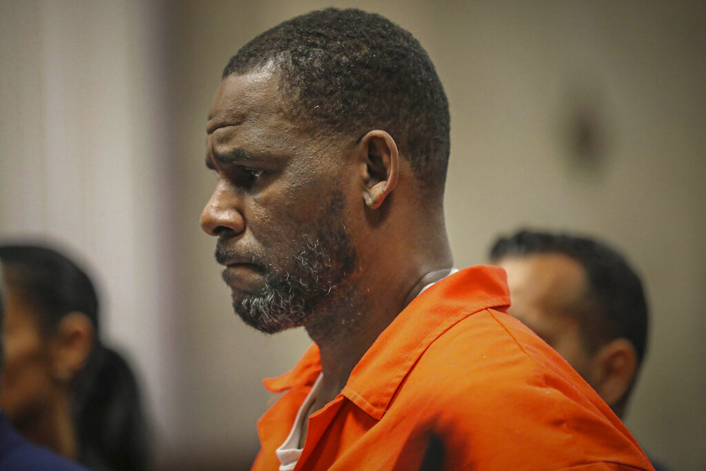 In this Sept. 17, 2019, file photo, R. Kelly appears during a hearing at the Leighton Criminal Courthouse in Chicago. (Antonio Perez/Chicago Tribune via AP, Pool, File)