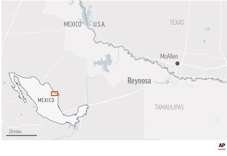 Law enforcement officials say gunmen aboard a number of vehicles have staged attacks in several neighborhoods in the Mexican border city of Reynosa.