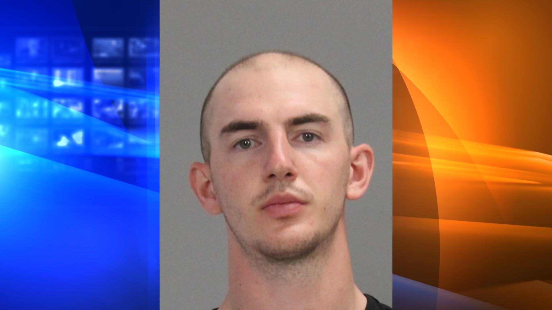 Alex Caruso is seen in a booking photo released by the Brazos County Sheriff's Office.