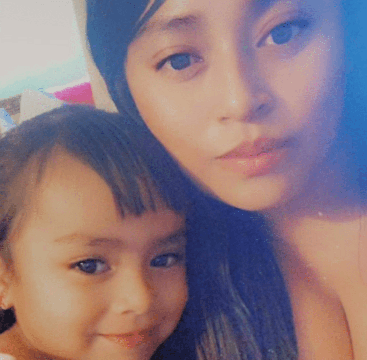 Sandra Chico, 28, is seen with her daughter Mia in an undated photo provided by family members.