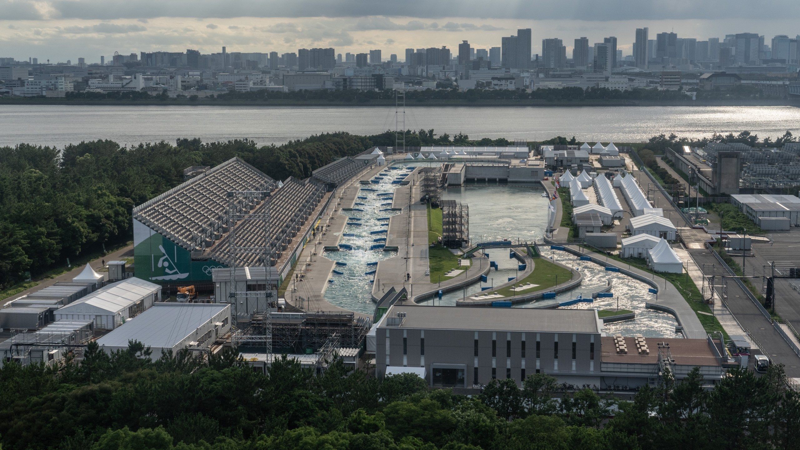 The Kasai Canoe Slalom Centre is pictured on June 24, 2021 in Tokyo, Japan. (Carl Court/Getty Images)