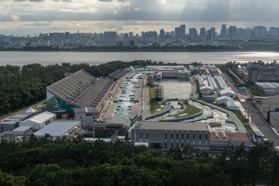 The Kasai Canoe Slalom Centre is pictured on June 24, 2021 in Tokyo, Japan. (Carl Court/Getty Images)