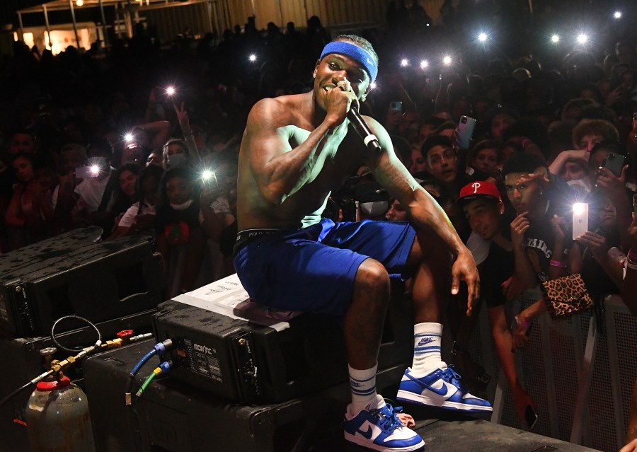 DaBaby performs during DaBaby + Friends Concert at Orlando Amphitheater on April 17, 2021 in Orlando, Florida. (Gerardo Mora/Getty Images for Interscope)