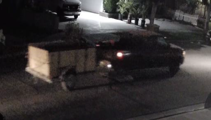 A truck that was seen in the area where a teen was fatally shot in Anaheim is shown in a photo provided by police on June 28, 2021.