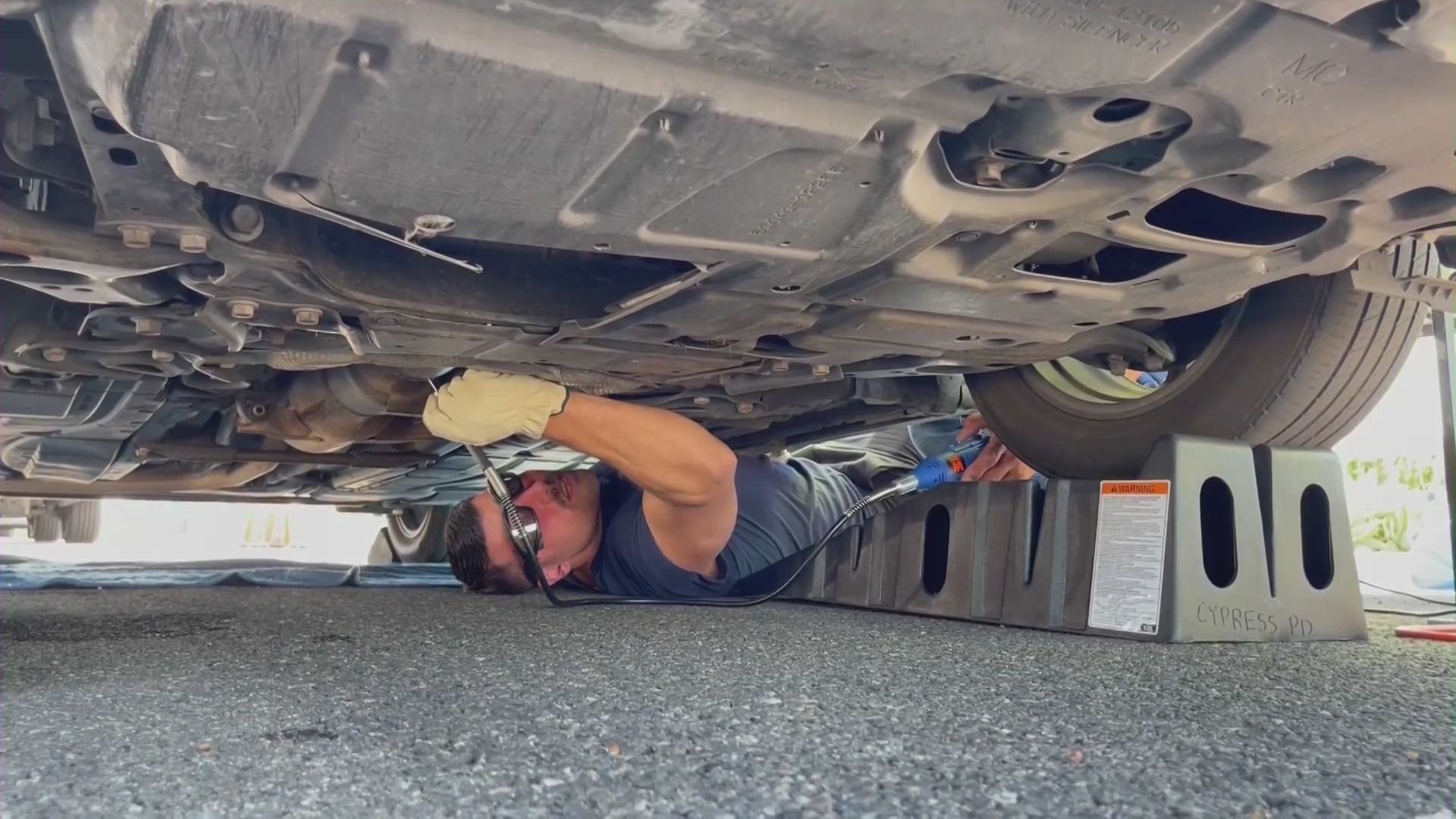 Law enforcement agencies in Orange County hosted a catalytic converter etching event on June 12, 2021.