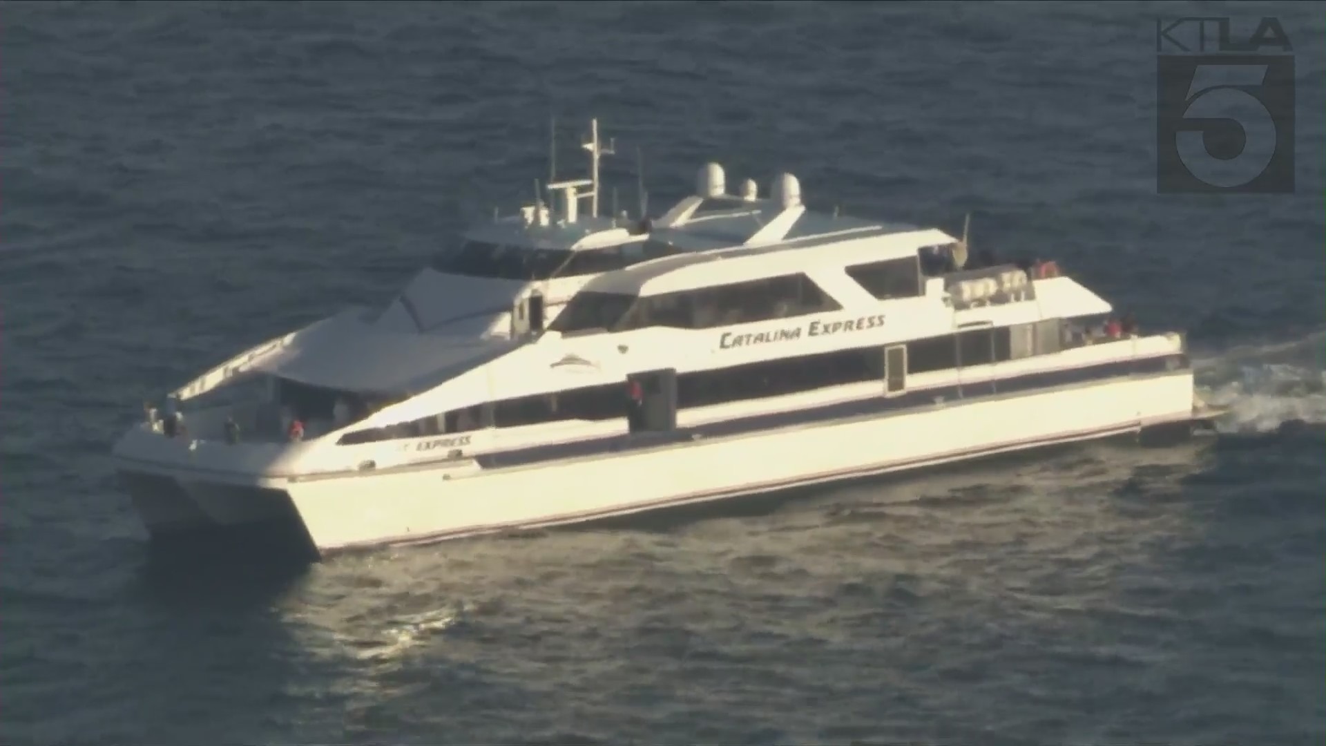 Crews were searching for a man who went overboard a Catalina Express ship on June 10, 2021. (KTLA)